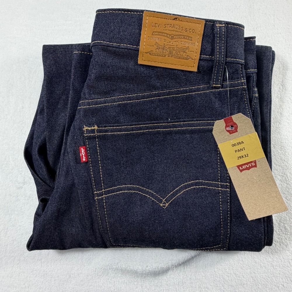 Levi's Baggy Dad Barrel Jeans Womens 29x32 Indigo Dark Wash Premium Denim NWT